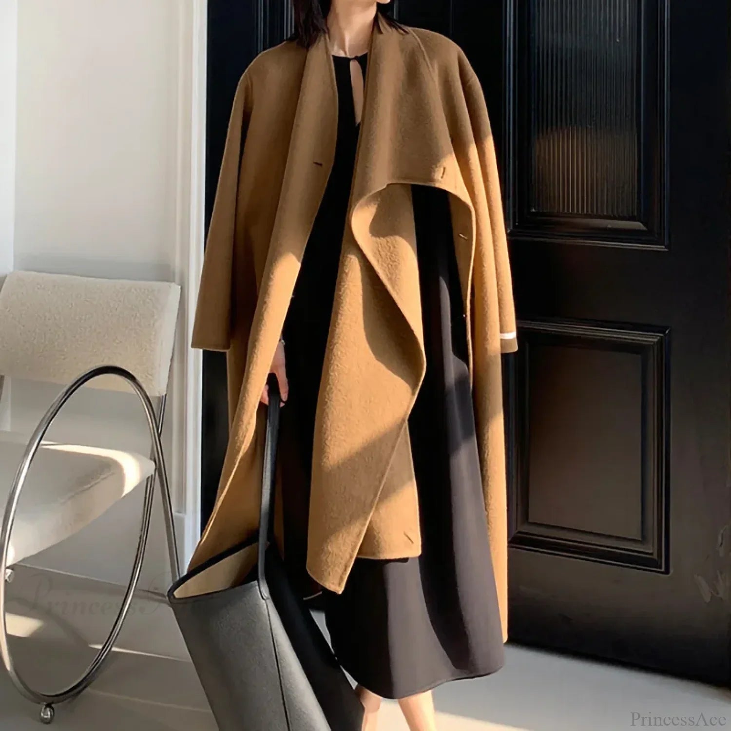 Handmade Cashmere Wool Belted Overcoat