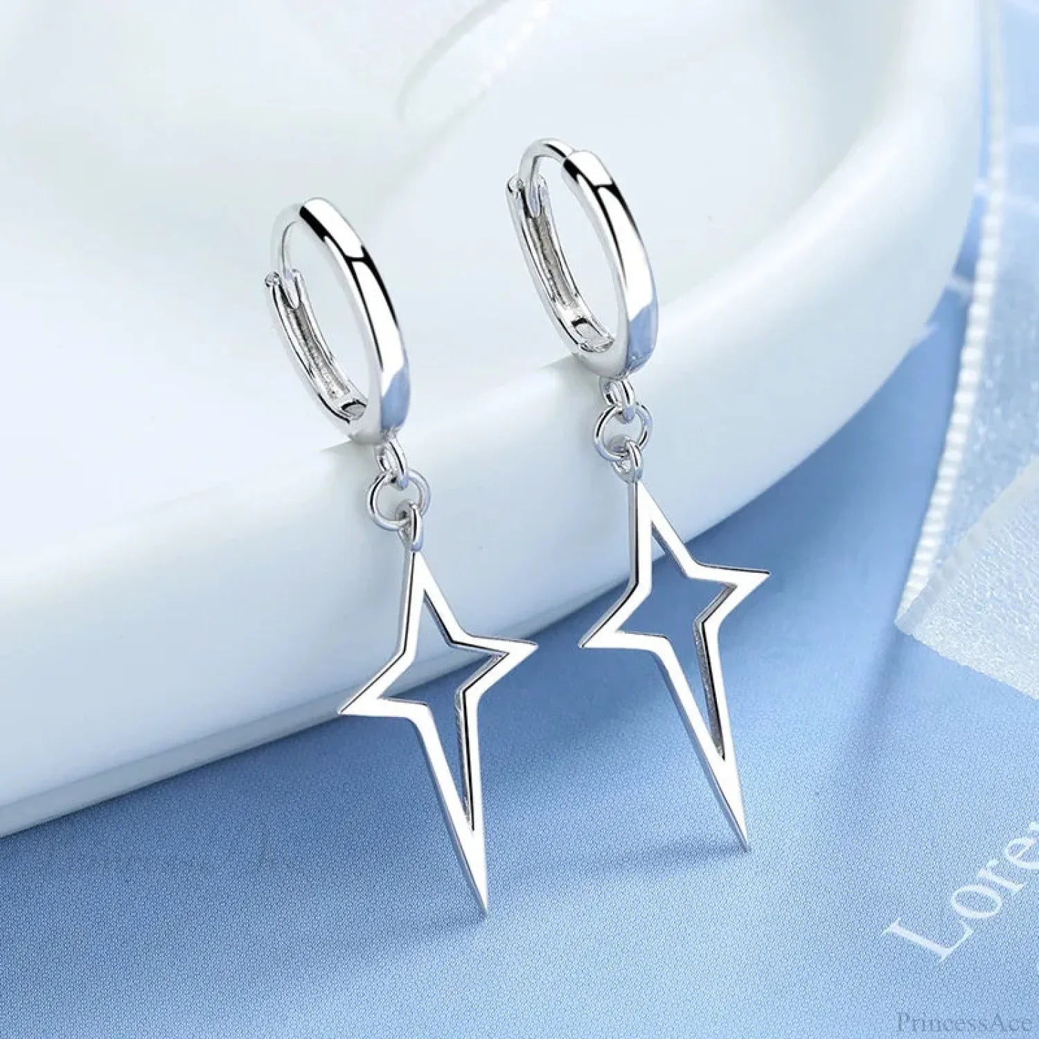 Korean Style Cross Uneven Drop Earring sliver2