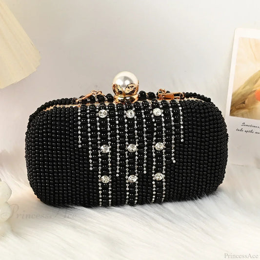 Luxury Diamond Pearl Beaded Evening Wristlet 20cm / As picture wristlet-250126