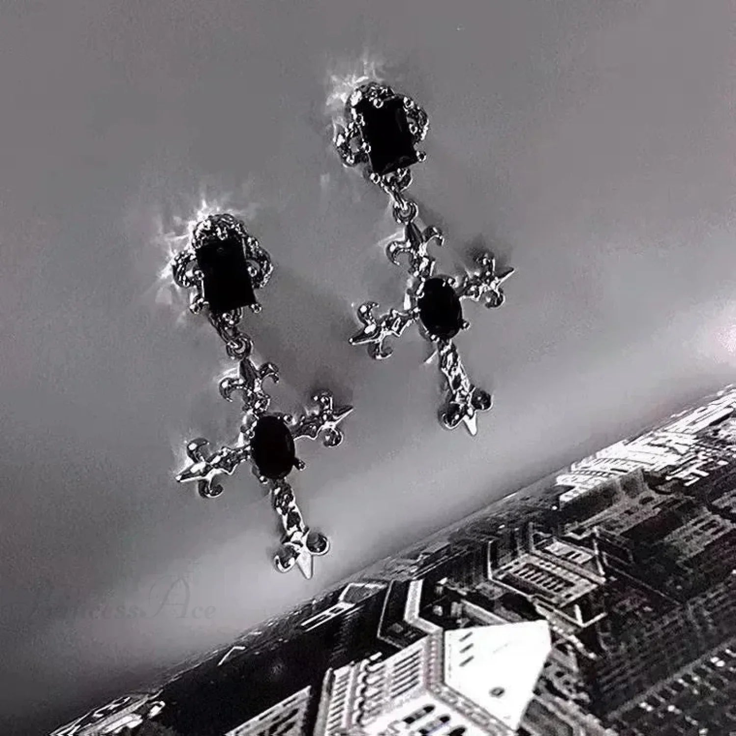 Metal Punk Dark Sword Dagger Stud Earring