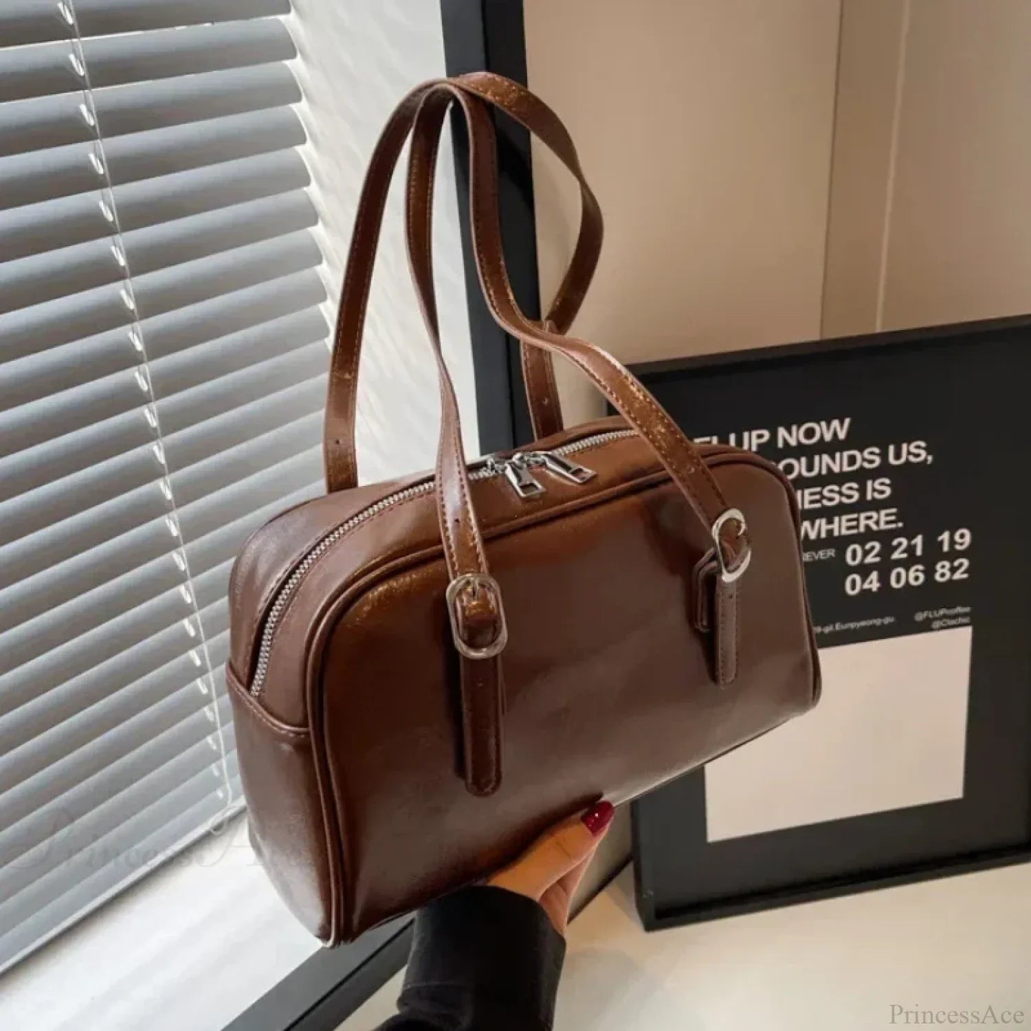 Monochrome Fashion Boston Shoulder Crossbody Bag shoulder-250126