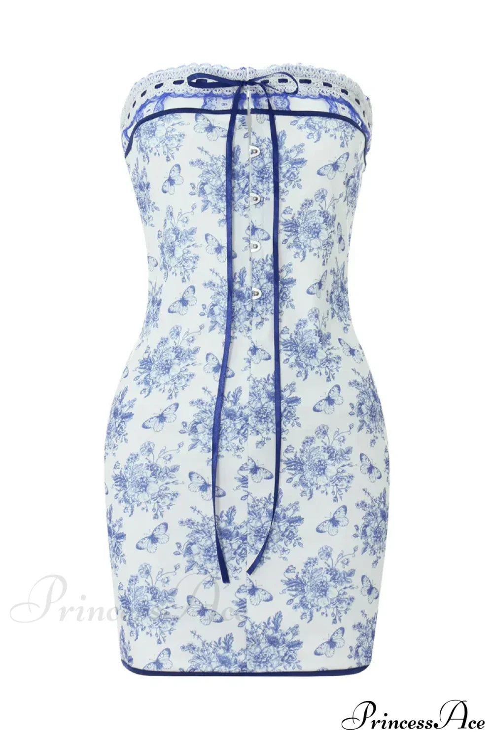 Off Shoulder Floral Print Lace-Up Boho Dress