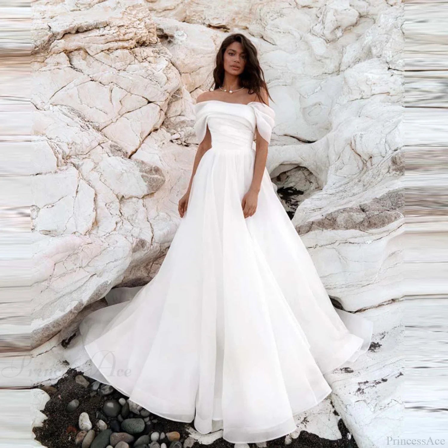 Off-Shoulder Princess Wedding Dress weddingdress-250223