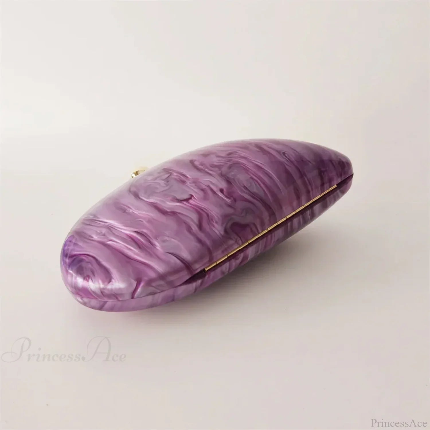 Oval Purple Shell Acrylic Clutch Bag Crossbody clutchbag-250126
