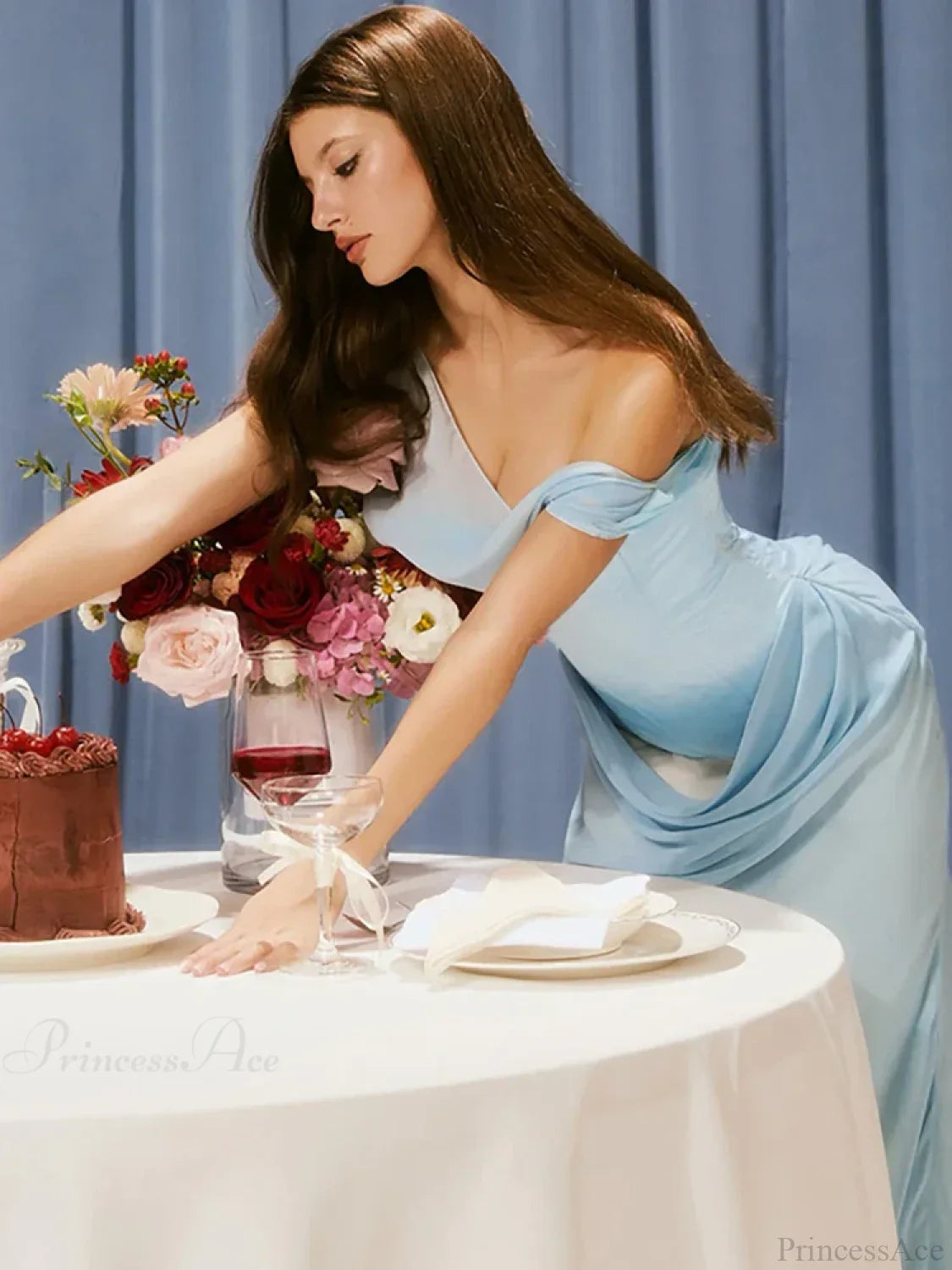 Patchwork Diagonal Collar Vacation Dress vacationdress-250223