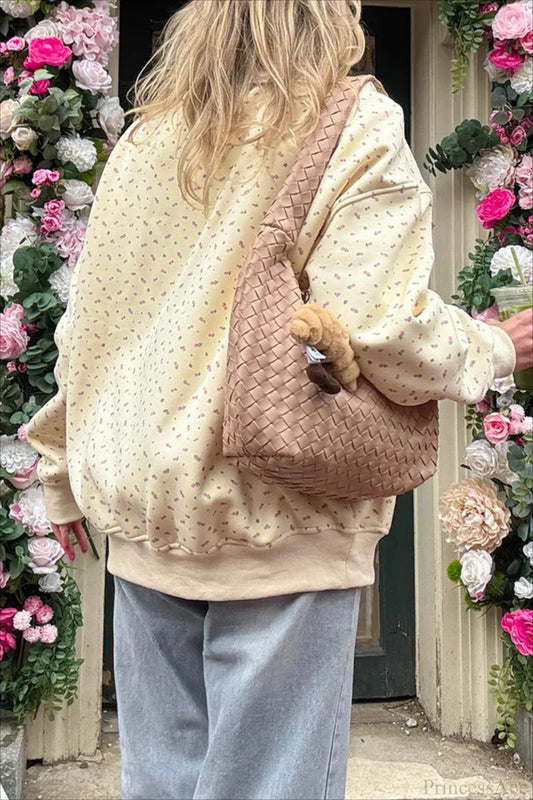 Polka Dot Cute Crew Neck Pull-On Sweatshirts