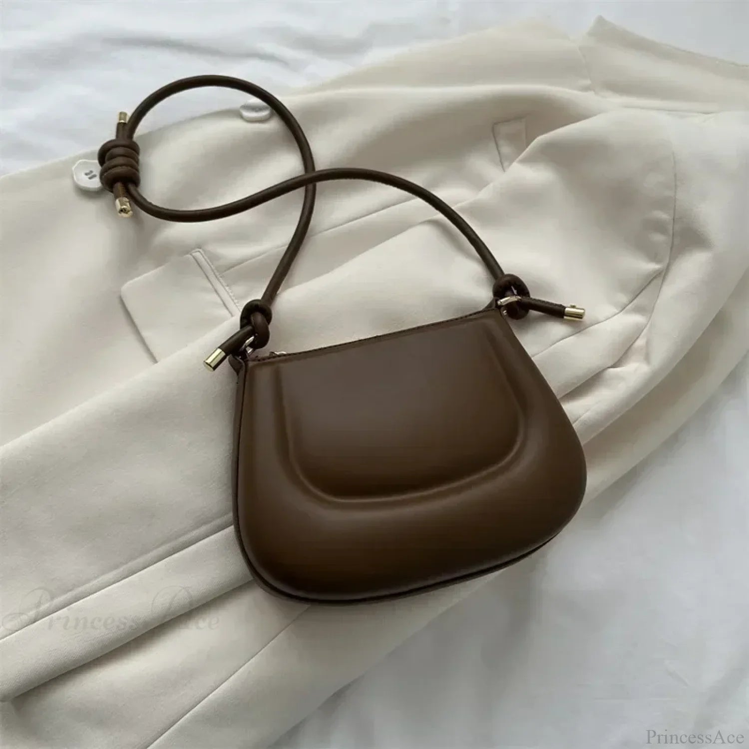 Purple Retro PU Leather Crossbody Shoulder Bag Brown / 20x6x15cm shoulder-250126