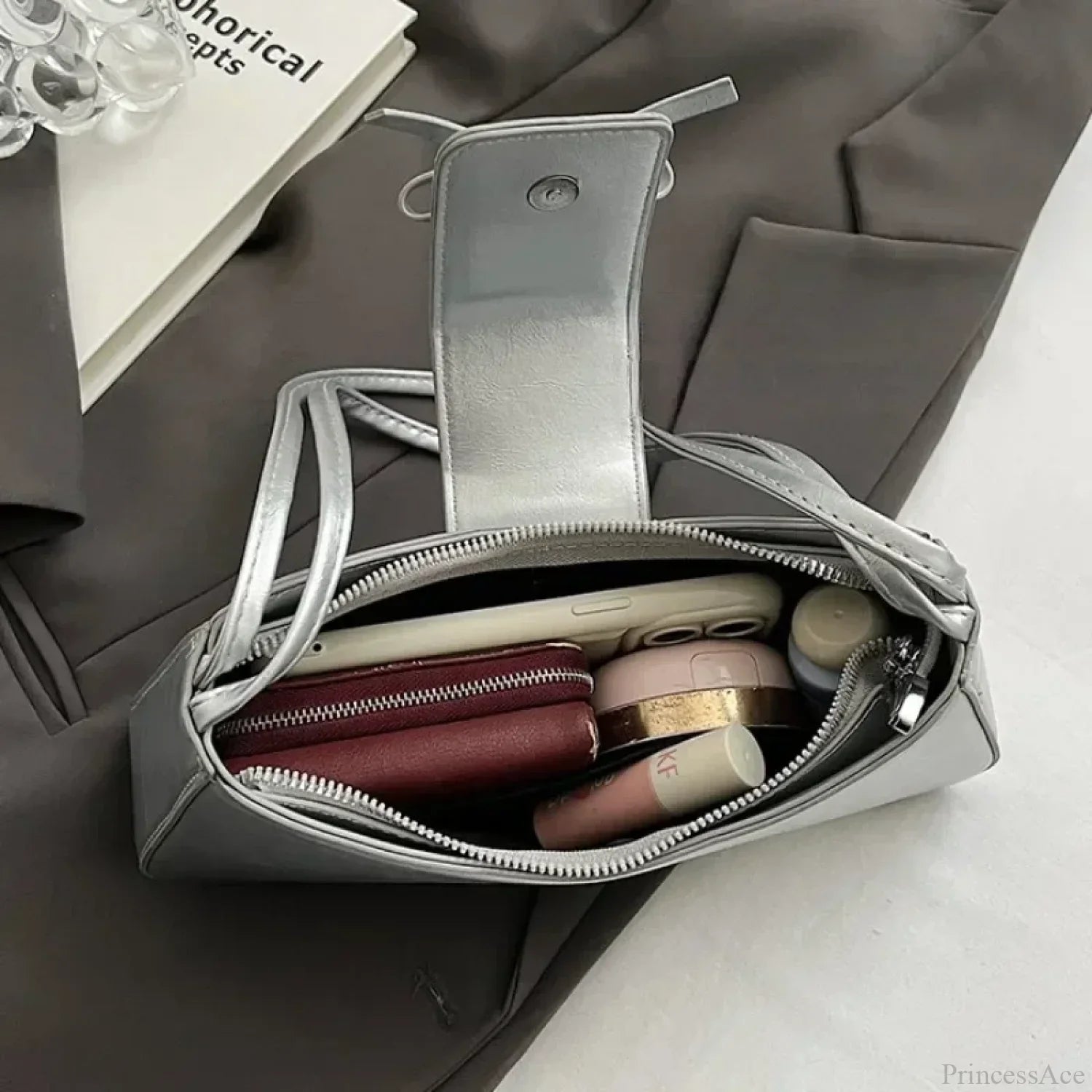 Retro Spring PU Leather Underarm Shoulder Bag shoulder-250126