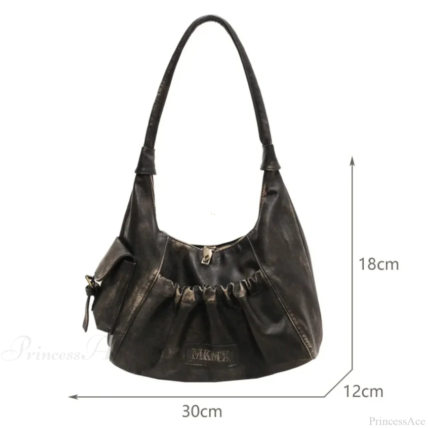 Retro Winter Leather Underarm Shoulder Bag shoulder-250126