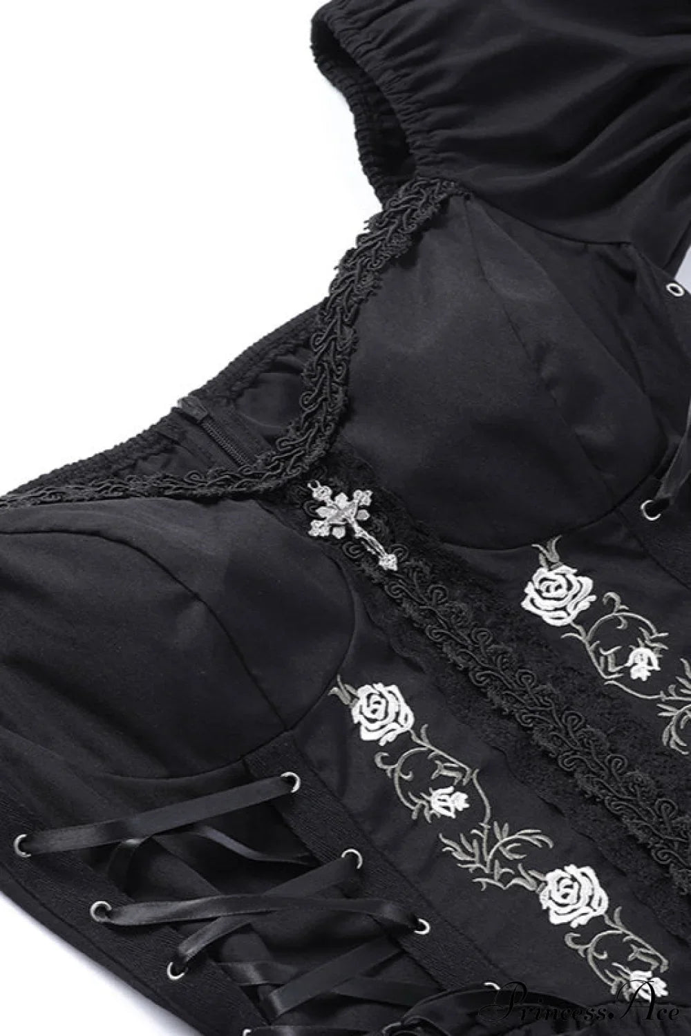 Rose Lace A-Line Gothic Dress