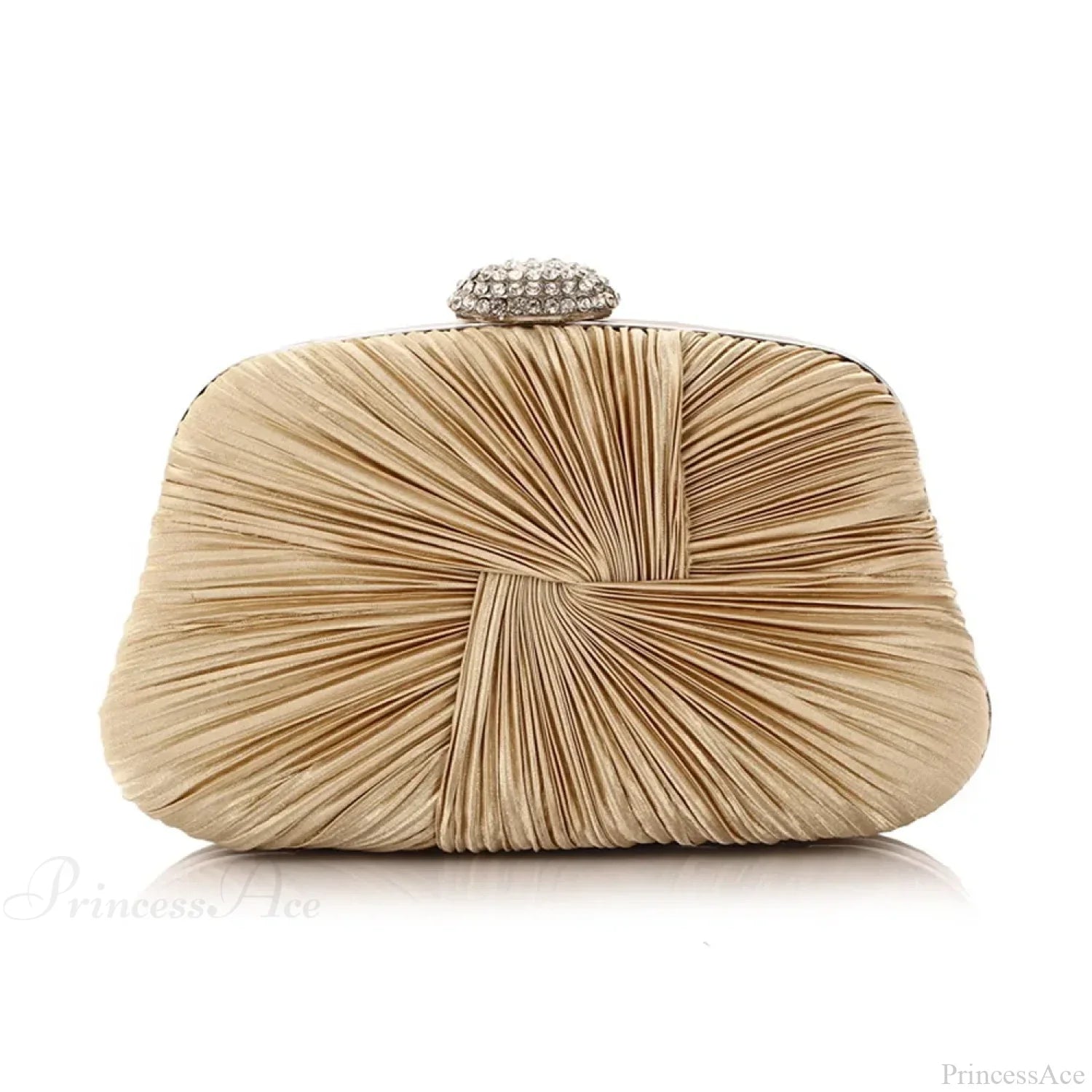 Royal Blue Pleat Pillow Shaped Clutch Bag Wedding Bridal Party Purse apricot clutchbag-250126