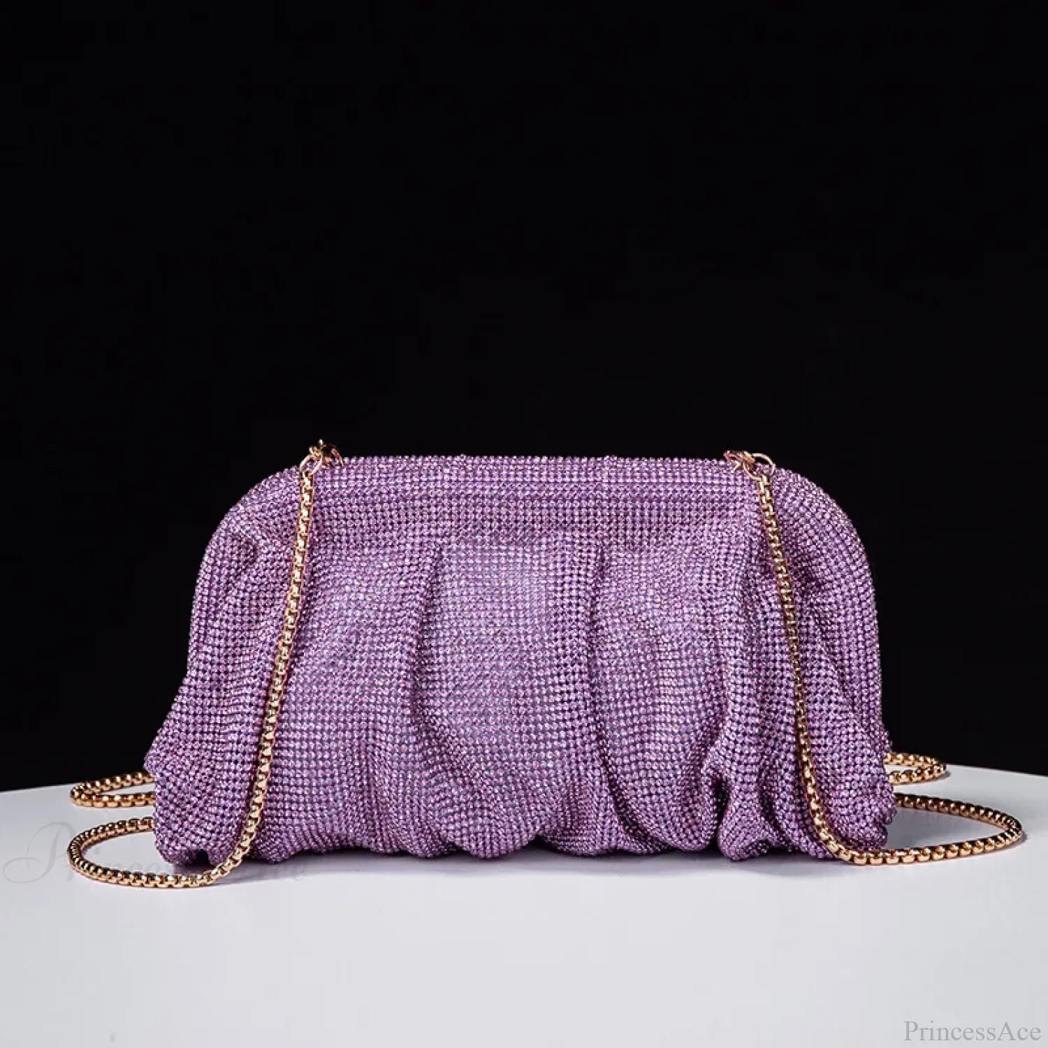 Shiny Rhinestone Wedding Clutch Wristlet Lavender wristlet-250126