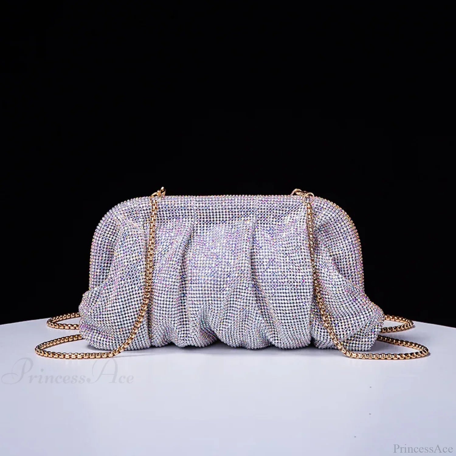 Shiny Rhinestone Wedding Clutch Wristlet Silver wristlet-250126