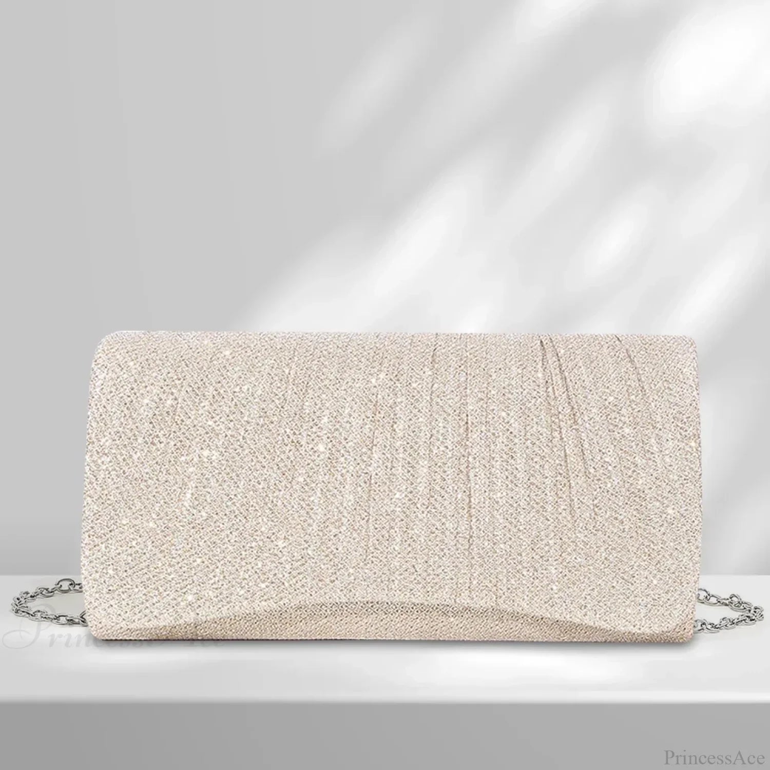 Shiny Wedding Evening Clutch Sling Bag champagne clutchbag-250126