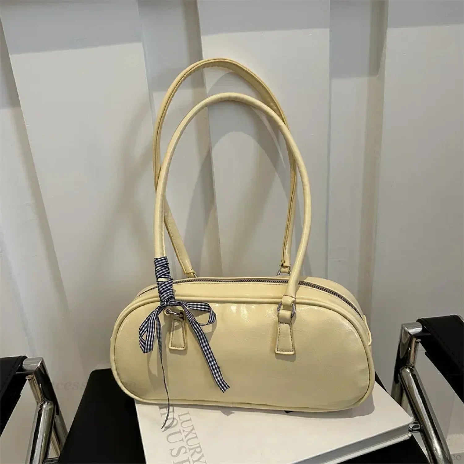 Silver Pillow Crossbody Shoulder Bag Yellow (free Ribbon) shoulder-250126