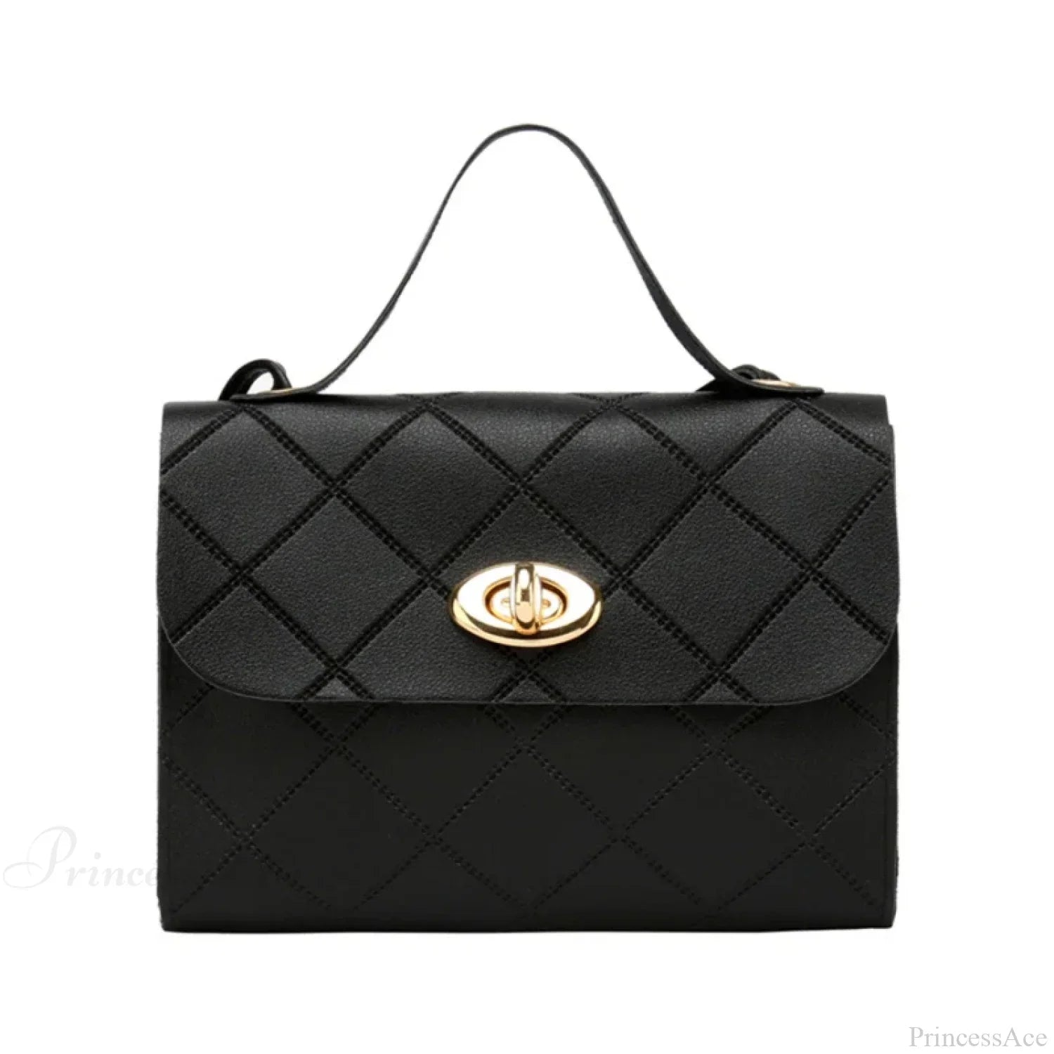 Small Trendy Messenger Female Crossbody Handbag Black handbag-250126