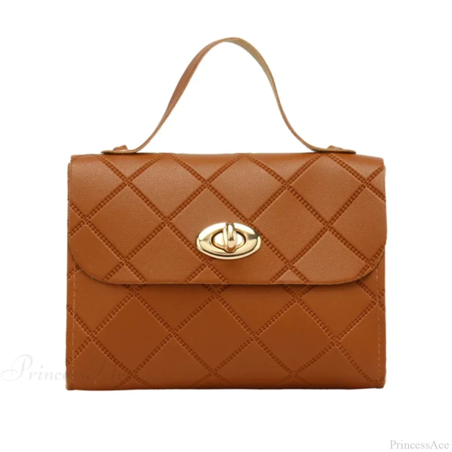 Small Trendy Messenger Female Crossbody Handbag Brown handbag-250126