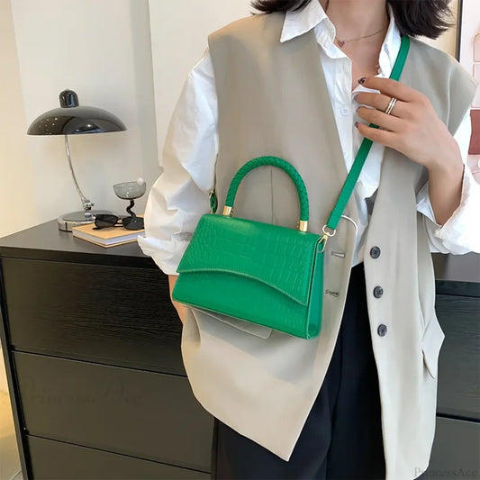 Solid Color PU Leather Designer Crossbody Handbag handbag-250126