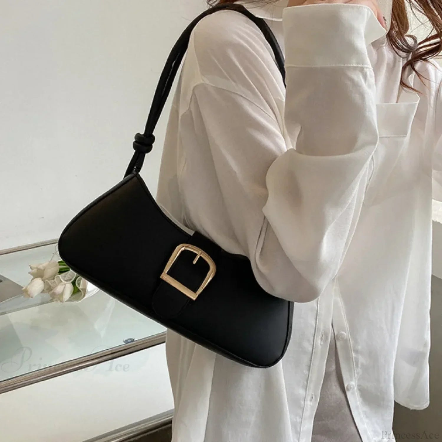 Solid Color Trendy Small Shoulder Bag shoulder-250126