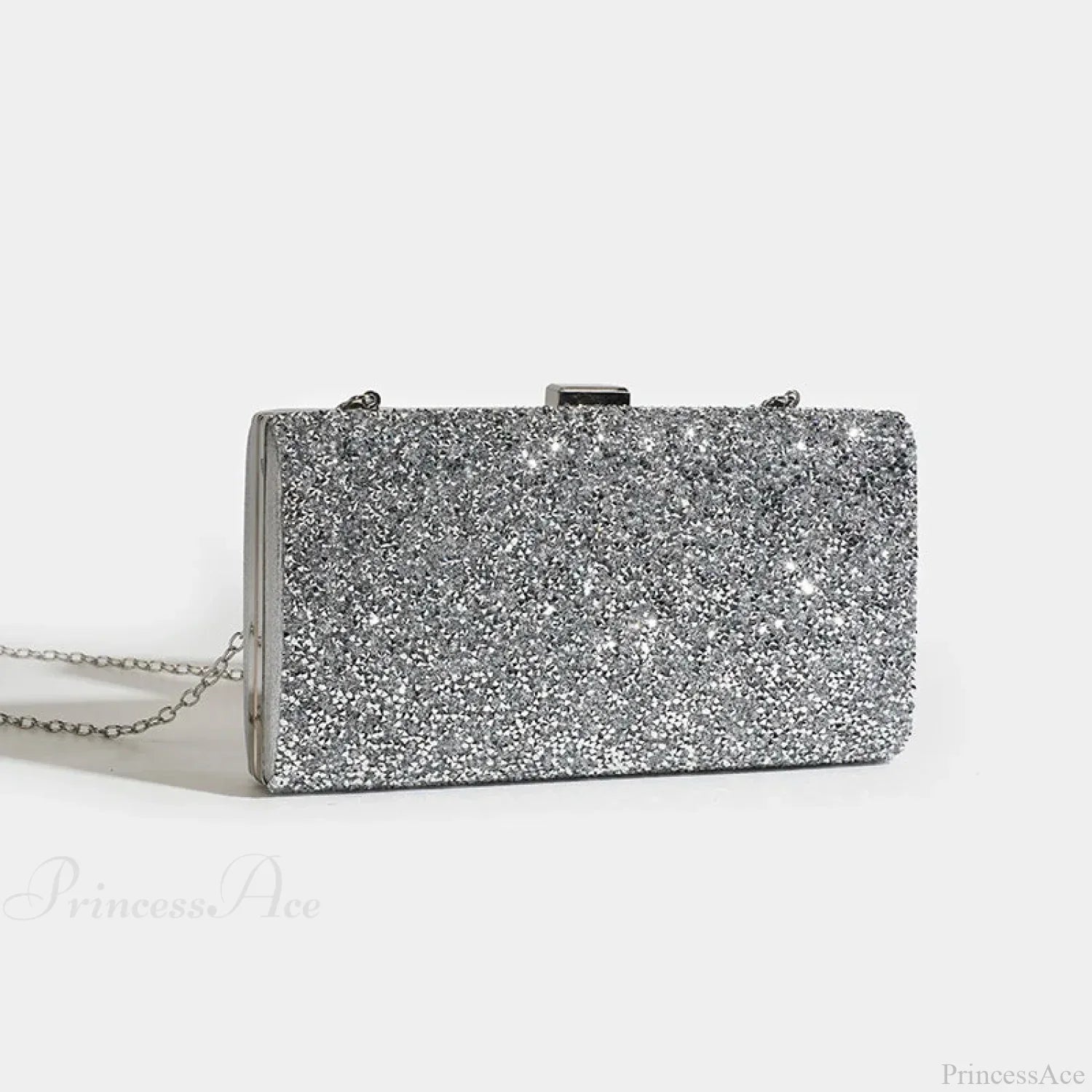 Square Bags Women’s Party Evening Clutch Bag SILVER / (20cm clutchbag-250126