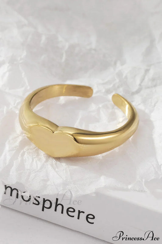 Stainless Steel Glossy Heart Rings