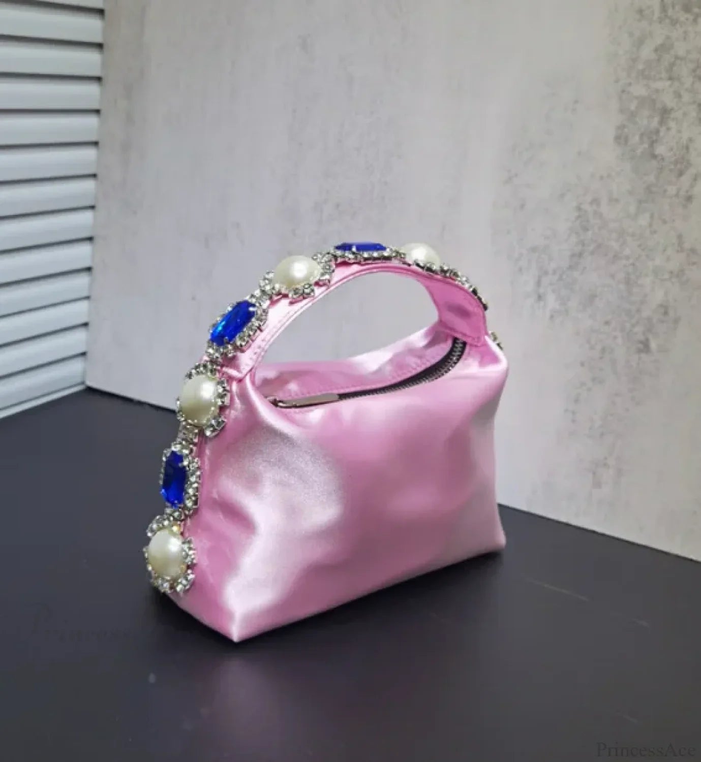 Stones Silk Phone Handbag Wristlet pink 2 wristlet-250126