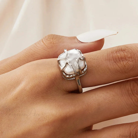 Stylish Silver Simple Gothic Ring