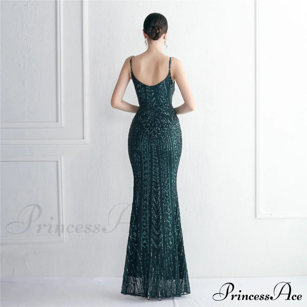 Taisia Formal Stylish Sequin Scroll Dress S.o. Long Dresses