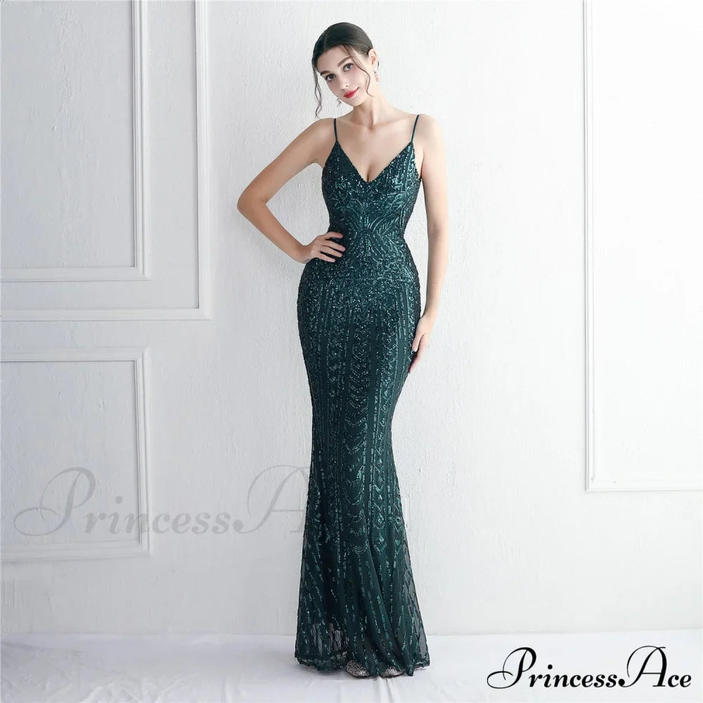 Taisia Formal Stylish Sequin Scroll Dress S.o. Long Dresses