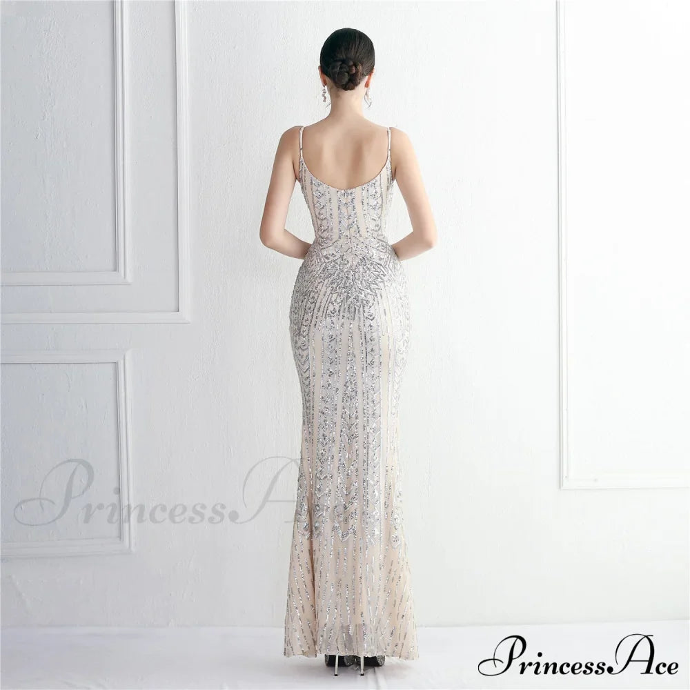 Taisia Formal Stylish Sequin Scroll Dress S.o. Long Dresses