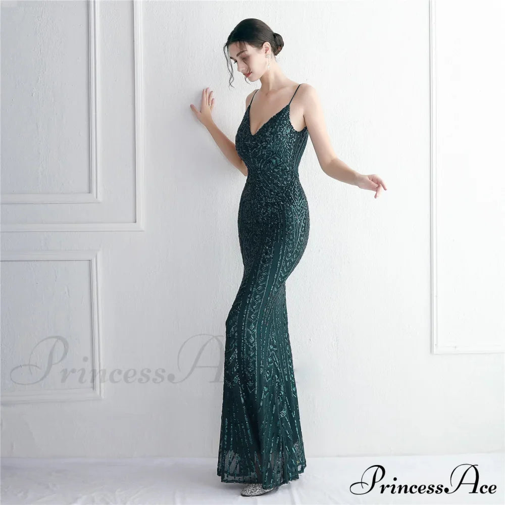 Taisia Formal Stylish Sequin Scroll Dress S.o. Long Dresses