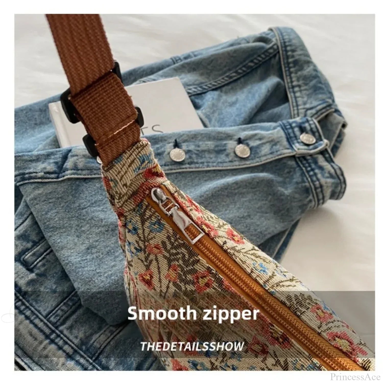 Winter Prints Crescent Cloth Crossbody crossbody-250126