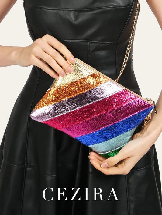 Y2K Metallic PU Leather Patchwork Wristlet wristlet-250126