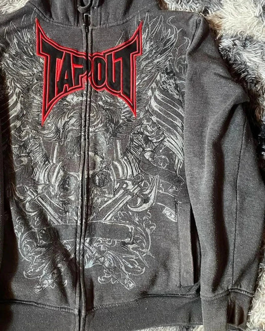 Y2K Mysterious Visual Zipper Hoodie