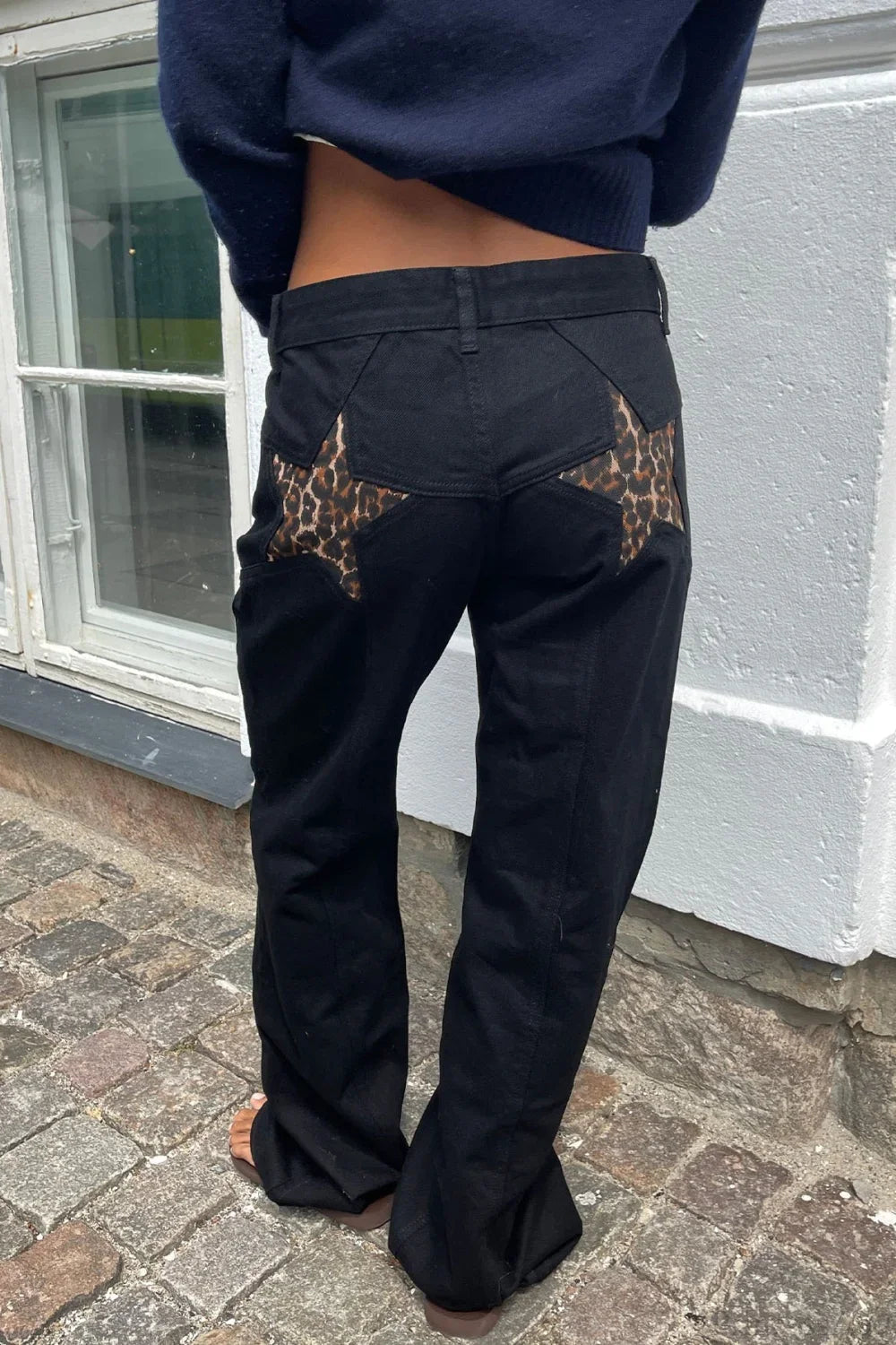 Y2K Star Color-Block Patchwork Jeans